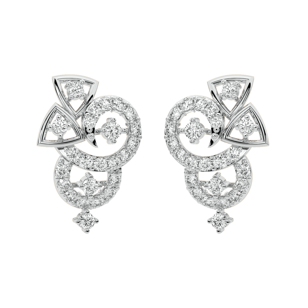 Nelia Round Diamond Stud Earrings